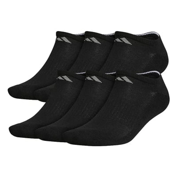 ❤️ ❤️ WHITE adidas 6-pack Athletic Cushioned No-Show Socks