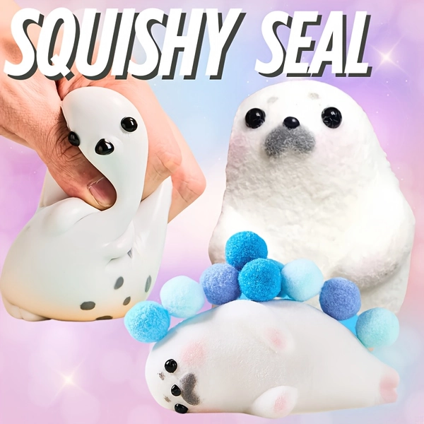 Lazy Seal Taba Squeeze Toy, Pet Lover Doll, Fidget Toy, Student, Teacher, Office, Valentines Day, Birthday, BacktoSchool, Christmas, New Year, Easter, Gift, Home, Desk, Decoration, Relaxation