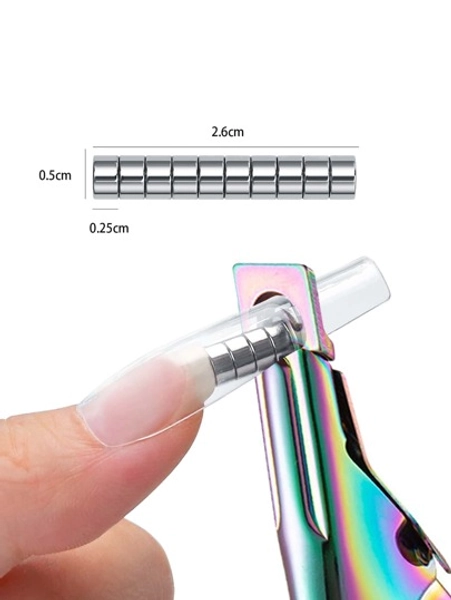10Pcs/Pack Detachable Round Cylinder Shaped Powerful Magnets For Multi Purpose Use In Nail Art & Magnetic Tool For Cat Eye Effect Mini Round Fridge Magnets For Crafts Diy Nail Cutter,Nail Supplies,Nail Tools,Nail Art Tools,Back To School,Nails,Nail Tools For Press On Nails