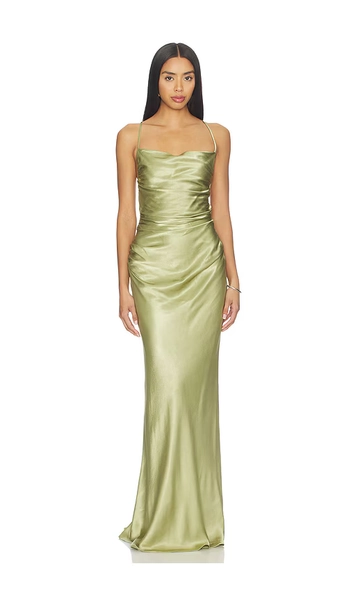 La Lune Lace Back Maxi Dress