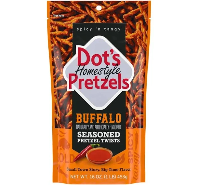 Dot's Homestyle Pretzels Buffalo Seasoned Pretzel Twist Snack, 16oz