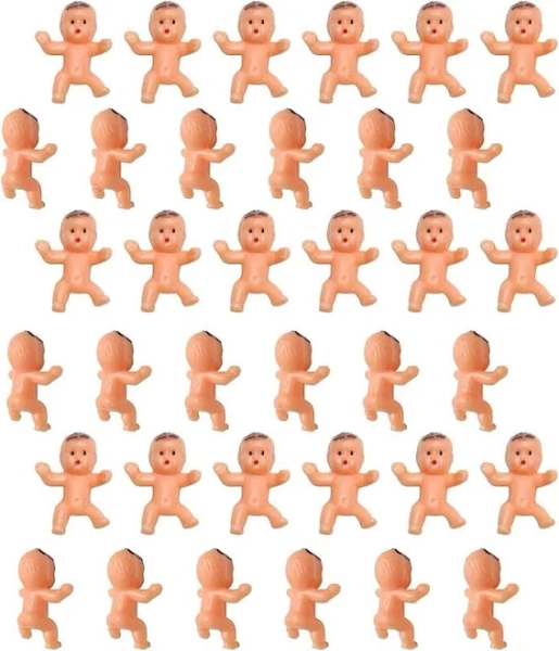 36pcs Mini Plastic Babies for Baby Shower