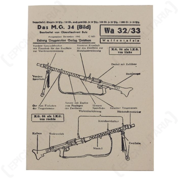 Maschinengewehr 34 Manual