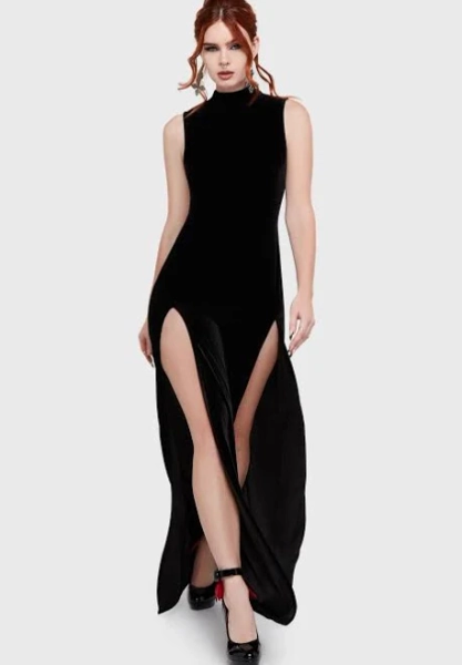 Killstar Vamp Whisper Maxi Dress
