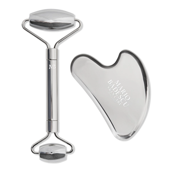 Stainless Steel Facial Roller and Gua Sha Set