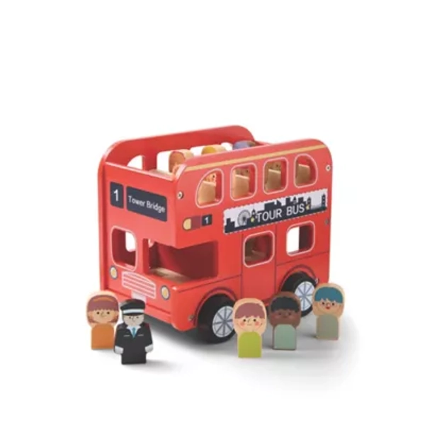 George Home Red Wooden Tour Bus
