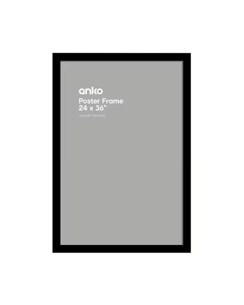 Large Poster Frame - 61cm x 91.5cm, Black - Black - One Size