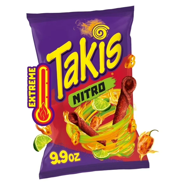 Takis Nitro 9.9 oz Sharing Size Bag, Habanero & Lime Rolled Tortilla Chips