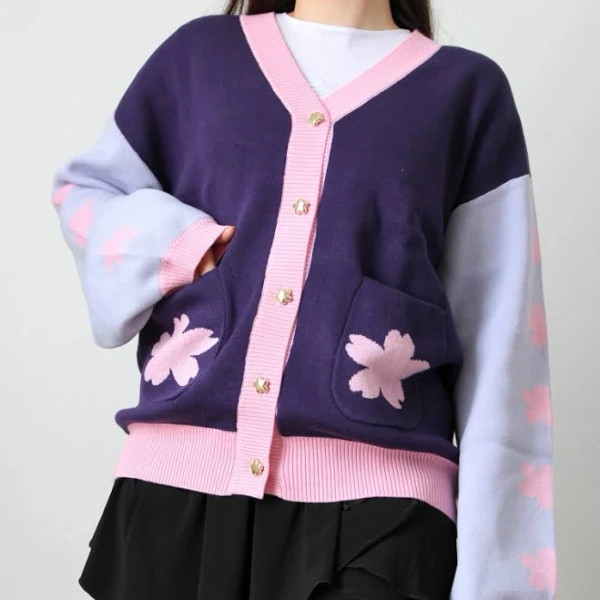 Cottagecore Kawaii Pastel Sakura Cardigan