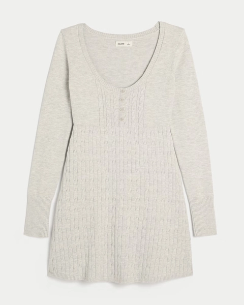 Babydoll Sweater Mini Dress
