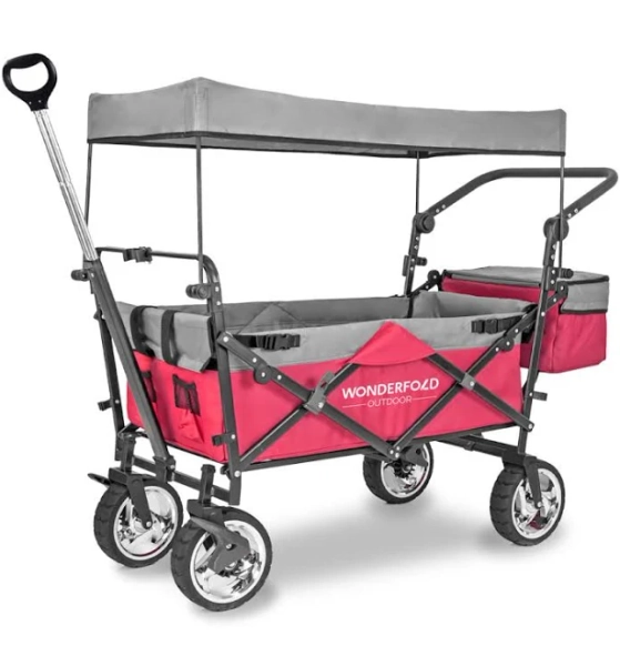 WonderFold S4 Push & Pull Folding Utility Wagon