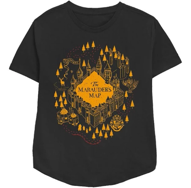 Harry Potter The Marauder's Map Relaxed Fit Graphic Tee