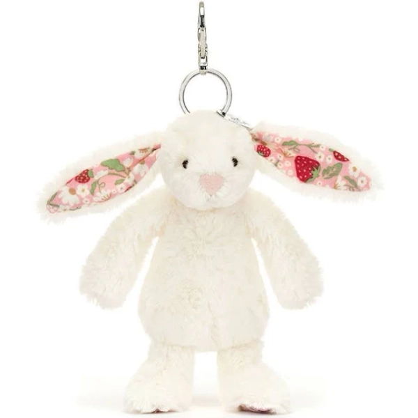 JELLYCAT Blossom Bunny Berry Cream Plush Keychain