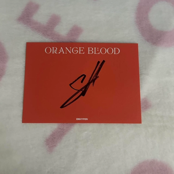 Official Enhypen Orange Blood Signed Sunghoon... | Depop