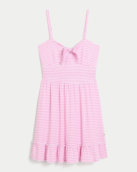 Tie Front Knit Mini Dress