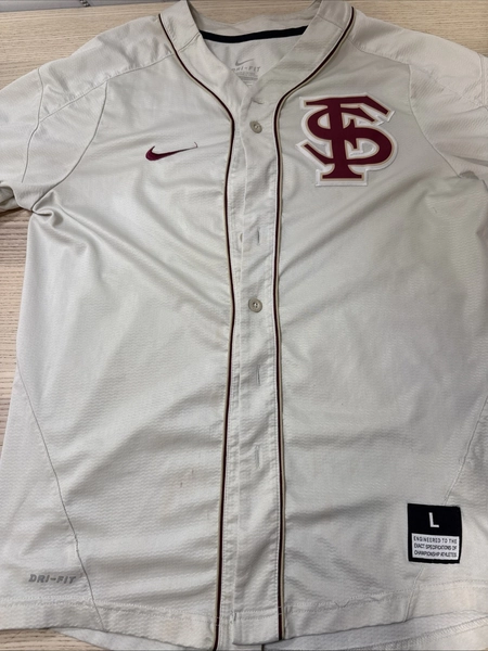 Nike Florida State Seminoles Baseball Jersey Men's Size L Fast Shipping