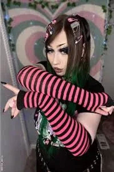 VampireFreaks Emo Striped Arm Warmers