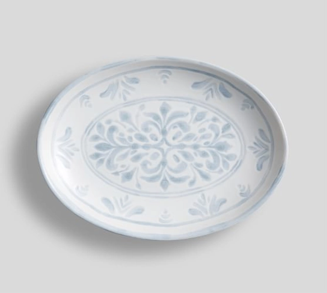Chambray Tile Stoneware Serving Platter - Large