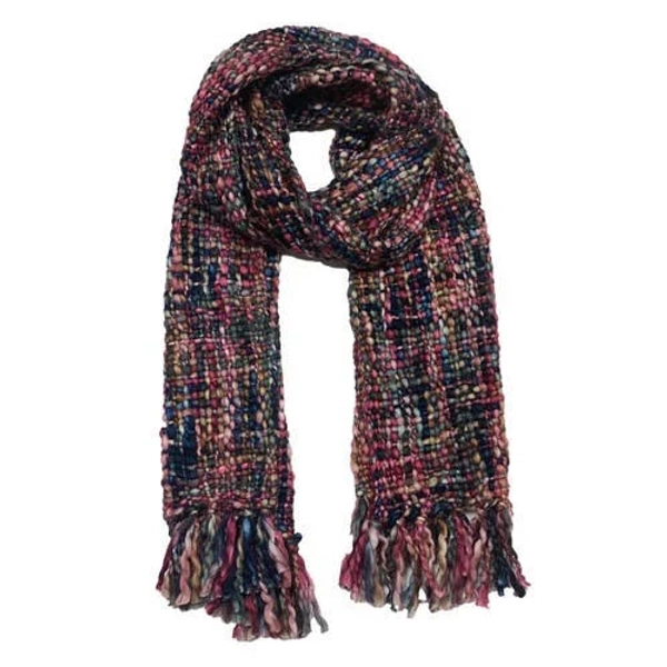 Feelgoodz Artisan Woven Women's Stella 100% Recycled Acrylic Multi Colored Winter Scarf