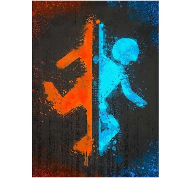 Displate Metal Poster "Portal In Out" by Portal Game Portal