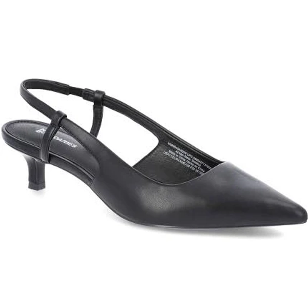 No Boundaries Women's Faux Leather Slingback Kitten Heels