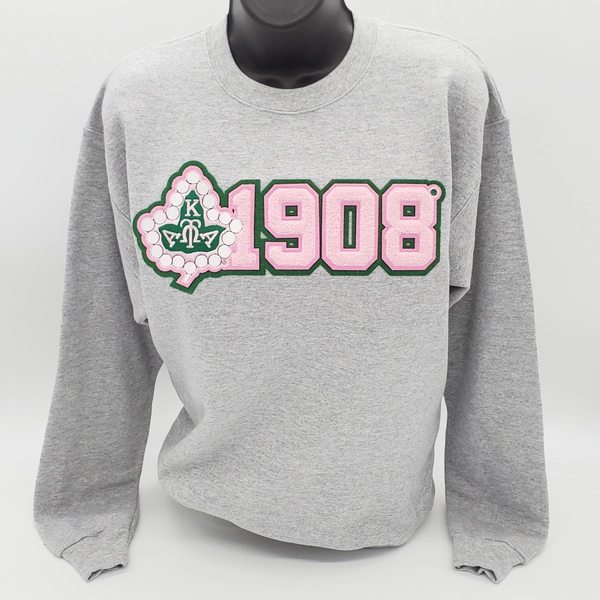 Alpha Kappa Alpha Unisex Size Crew Neck Chenille 1908