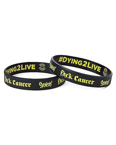 Fuck Cancer Dying To Live Donation  Rubber Bracelet