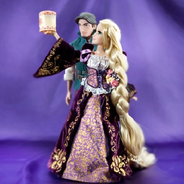 DISNEY RAPUNZEL AND FLYNN FAIRYTALE DESIGNER DOLL SET--NEW