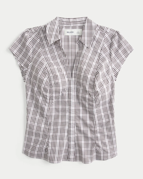 Short-Sleeve Ruched Shirt