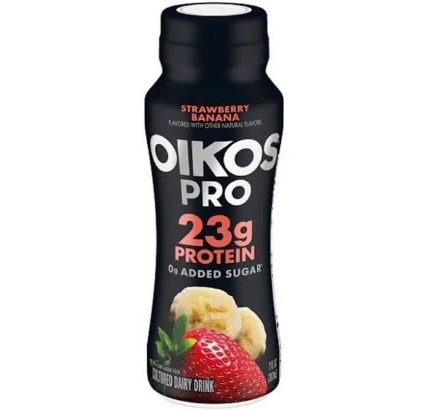 Oikos Pro Strawberry Banana Cultured Dairy Drink, 7 Ounce -- 8 per case