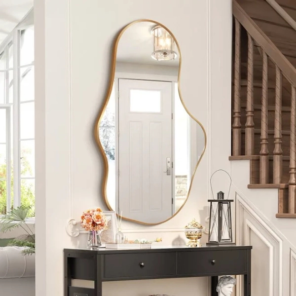 Ivy Bronx Asymmetrical Mirror with Frame