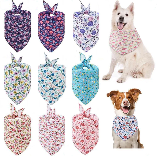 Dog Bandana Scarf Washable Triangular Bibs Pet Adjustable Washable Kerchief Dog Bandana for Small and Large Dogs Party Supplies - Walmart.com