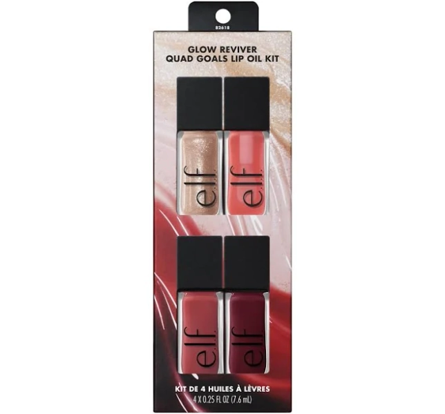 e.l.f. Cosmetics Glow Reviver Quad Goals Lip Oil Kit