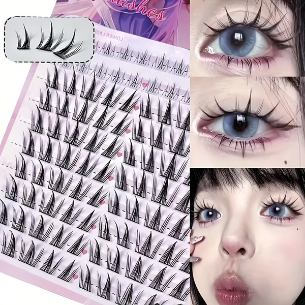 Multi-Style 10-Pair False Eyelash Set: Versatile Faux Lashes for Cosplay, Manga, Doll, and Cat-eye Makeup - Lightweight Sunflower-inspired Bionic Fibers, Natural and Crisscross Styles, C Curl and D Curl Variations, Lengths 6-15mm 