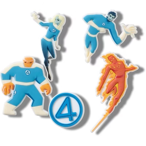 Crocs Jibbitz Fantastic 4 Marvel Shoe Charms 4-Pack