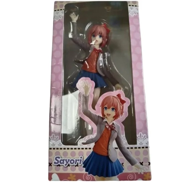 Hot Doki Doki Literature Club! Monika Sayori Student Uniform Cute Pretty Girl Figurine Anime Toy