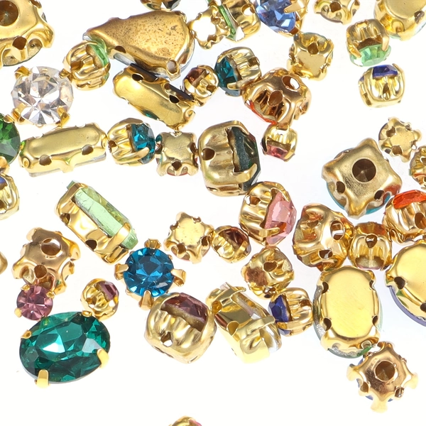 100pcs Sew On Rhinestones Mixed Shapes Crystal Rhinestones With Claw For Clothes DIY Craft Shoes Dress Jewelry Making