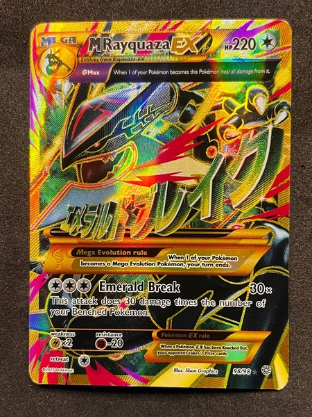 M Rayquaza EX 98/98 XY Ancient Origins 2015 English Ultra Rare Full Art Holo MP