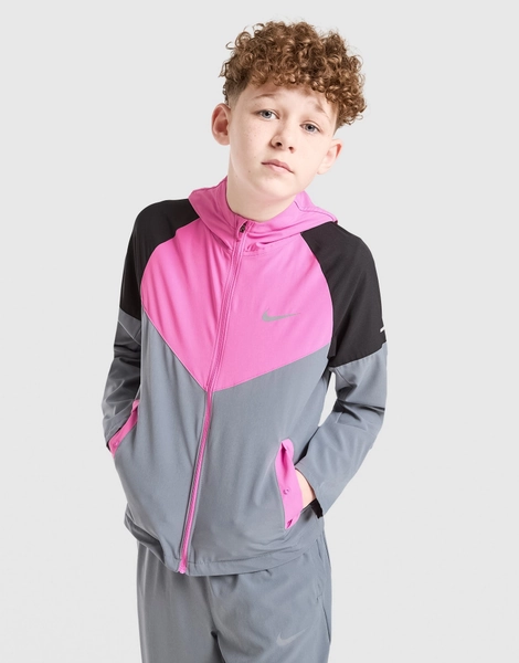 Pink Nike Miler Colourblock Jacket Junior | JD Sports UK