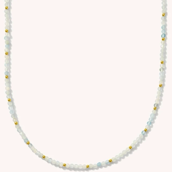 Aquamarine Bead Necklace