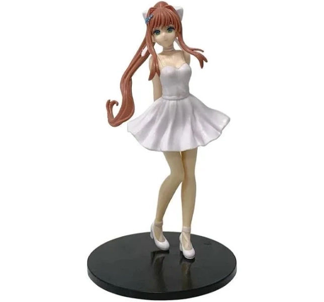Doki Doki Literature Club! Cute Monika Ball Gown Anime Figure Model Ornament Collectible Toys Girls