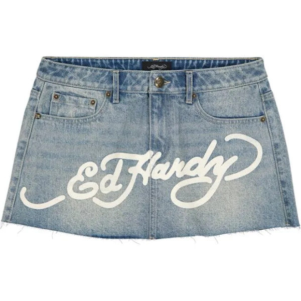 Dragon Denim Mini Skirt