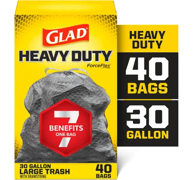Glad ForceFlex Heavy Duty Large Drawstring Trash Bags