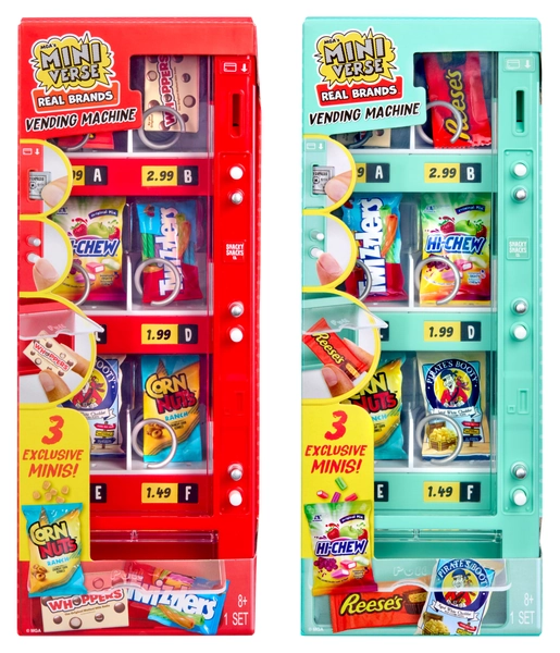 MGA's Miniverse Real Brands Vending Machine, One Machine Included, Interactive with Exclusive Mini Food Brands, Refillable, Collectible Miniatures, Ages 8+ - Walmart.com