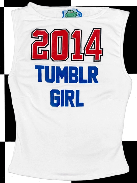 SWEET LORD O'MIGHTY! 2014 TUMBLR GIRL FITTED TANK IN WHITE