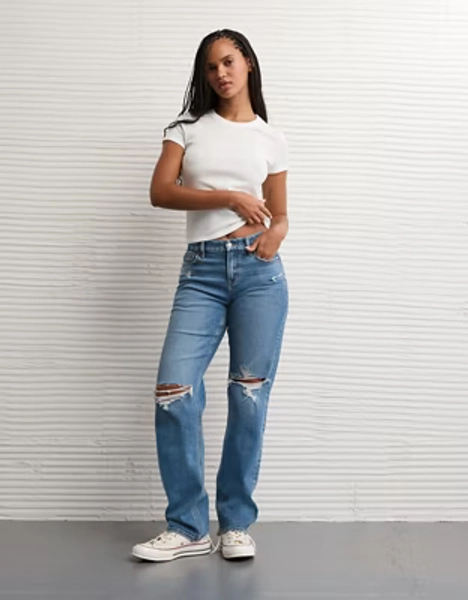 AE Curvy High-Waisted Straight Jean