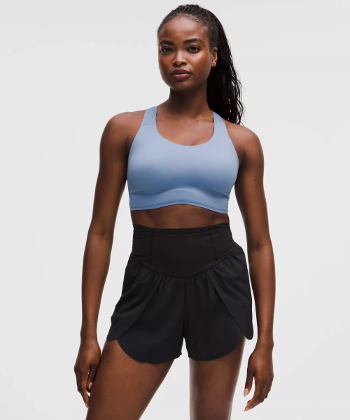 lululemon Go Further Bra with Support Code Technology *High Impact, C/D Cup - Washed Denim - XS