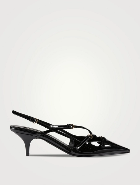Patent Leather Slingback Pumps