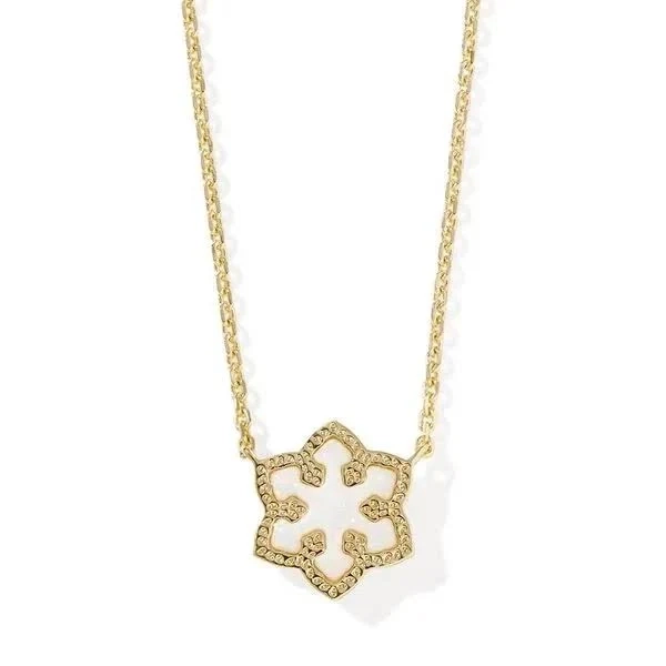 Kendra Scott Kyocera Opal Snowflake Pendant Necklace