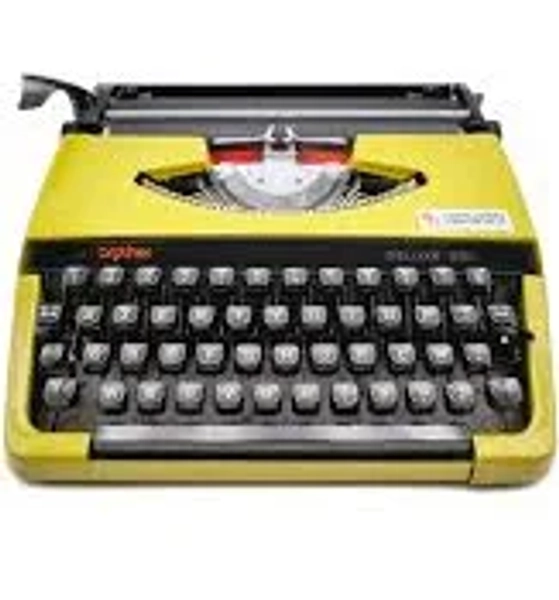 Revised vintage typewriter new Brother Deluxe 220 khaki green tape
